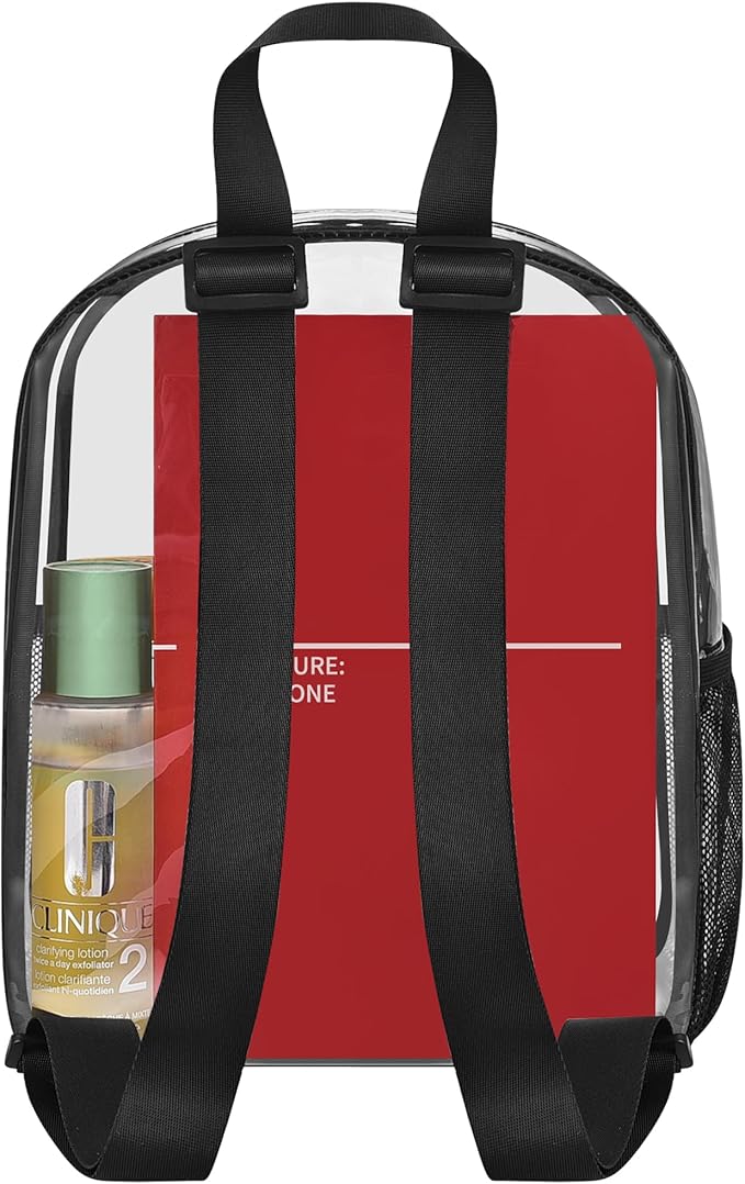 USPECLARE Clear Backpack Stadium Approved 12X11x6, Waterproof Clear Bag Stadium Backpack for Concert Work Sport Event