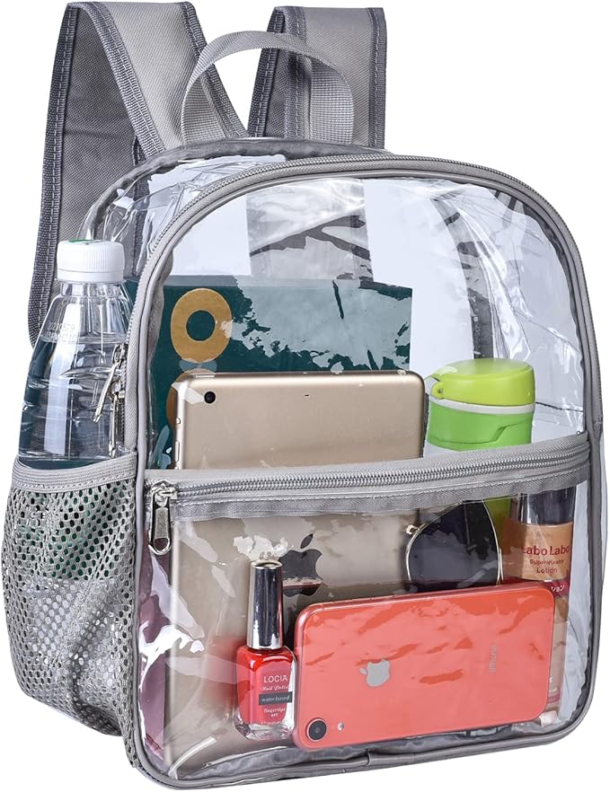 USPECLARE Clear Backpack for Stadium Approved 12×6×12, Water proof Clear Bag for Stadium Events and Concert Work Sport Event
