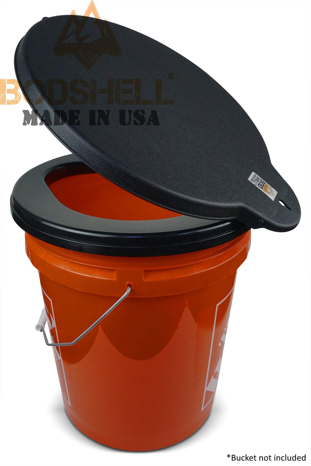 BodShell Portable Toilet Seat Lid Bundle with Sanitation Kit - for Emergencies and Camping, fits 5 Gallon Bucket (Lid and Sanitation Kit)