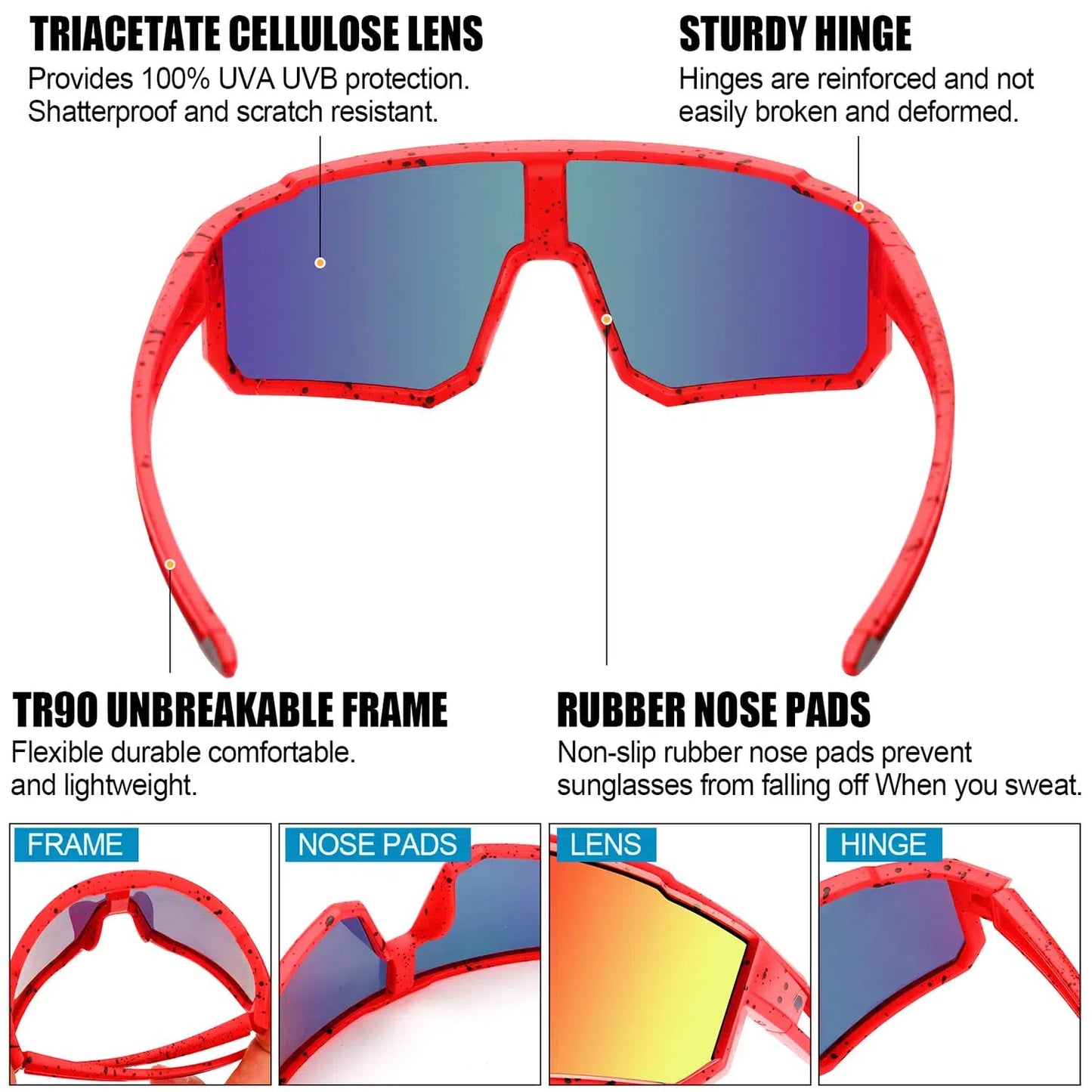 Youth Baseball Sunglasses For Boys Girls,UV400 Kids Sports Sunglasses,Cycling glasse Running Golf