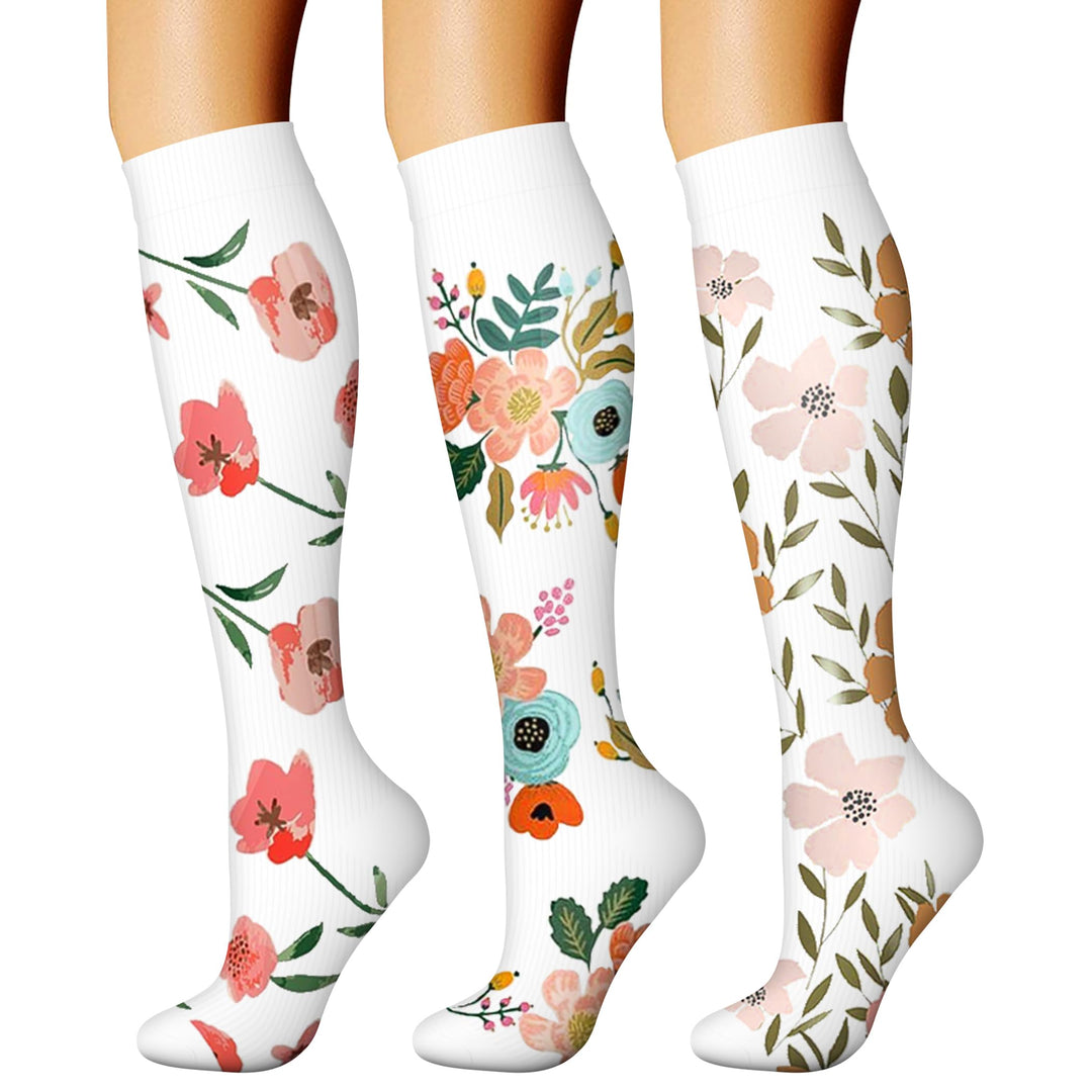 CHARMKING Compression Socks for Women & Men Circulation (3 Pairs) 15-20 mmHg is Best Athletic for Running, Flight Travel, Support, Cycling, Pregnant - Boost Performance, Durability (S/M, Multi 67)
