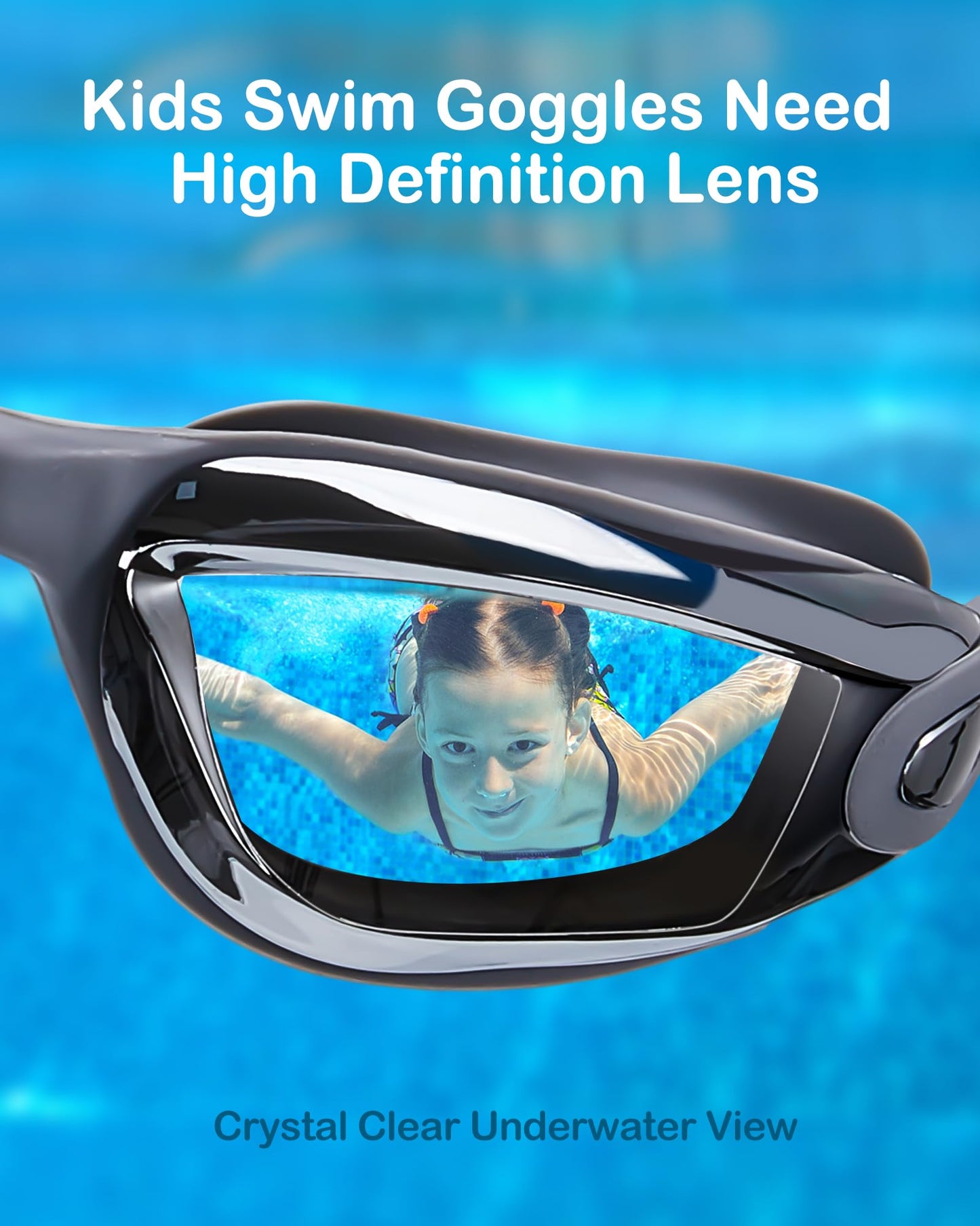 Aegend Kids Swim Goggles, Pack of 2 Swimming Goggles for Children Boys & Girls Age 3-14