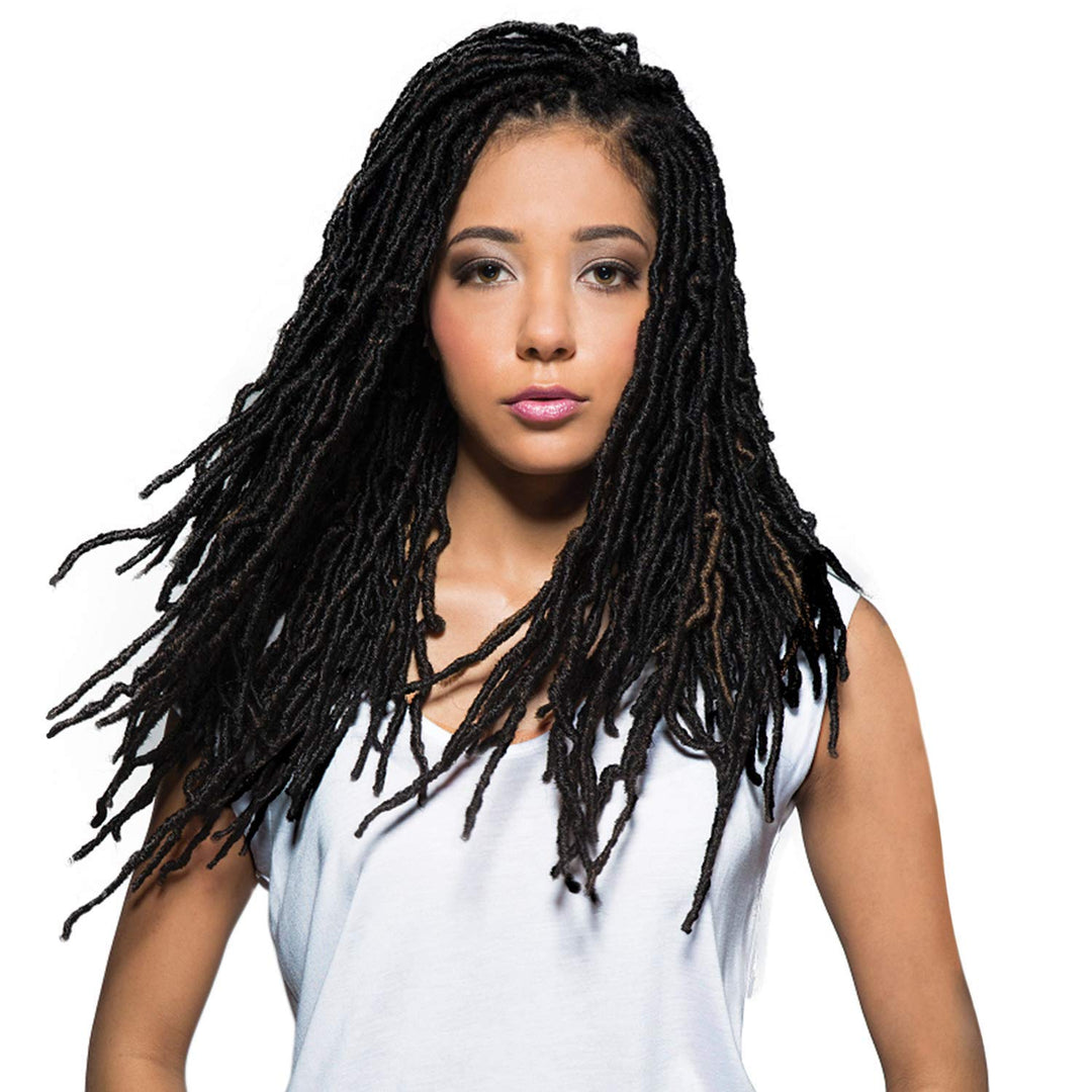 Bobbi Boss Synthetic Hair Crochet Braids African Roots Braid Collection Nu Locs 18'' (4-Pack, 1)