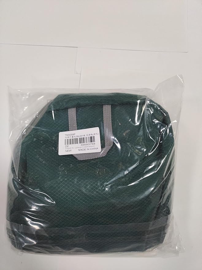 ZOMAKE Lightweight Packable Backpack 35L, Light Foldable Backpacks Water Resistant Collapsible Hiking Bag, Compact Folding Day Pack for Travel Camping(Dark Green)