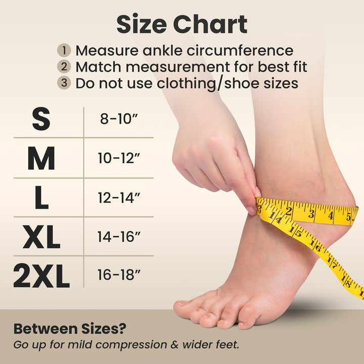 KEMFORD Ankle Compression Sleeve - Plantar Fasciitis Braces - Open Toe Compression Socks for Swelling, Sprain, Neuropathy, Arch Support for Men and Women - 20-30mmhg, M, White and Black