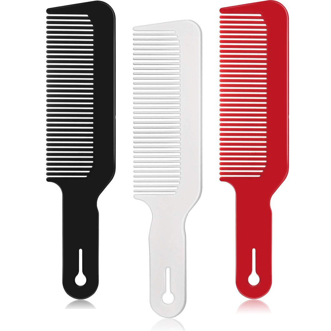 Boao 3 Pieces Barber Combs Flat Top Clipper Combs Hair Cutting For Flat Top And Clipper Cuts(Black, White, Red)