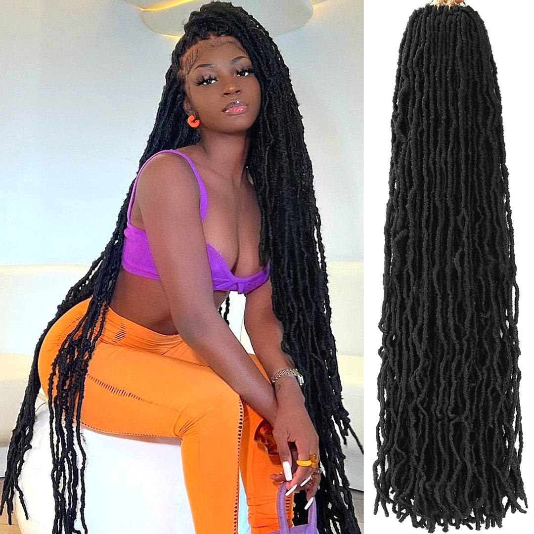 Soft Locs Faux Locs Crochet Hair 36 Inch 7 Packs Long Crochet Locs For Natural Butterfly Locs Crochet Hair Black Goddess Locs Pr