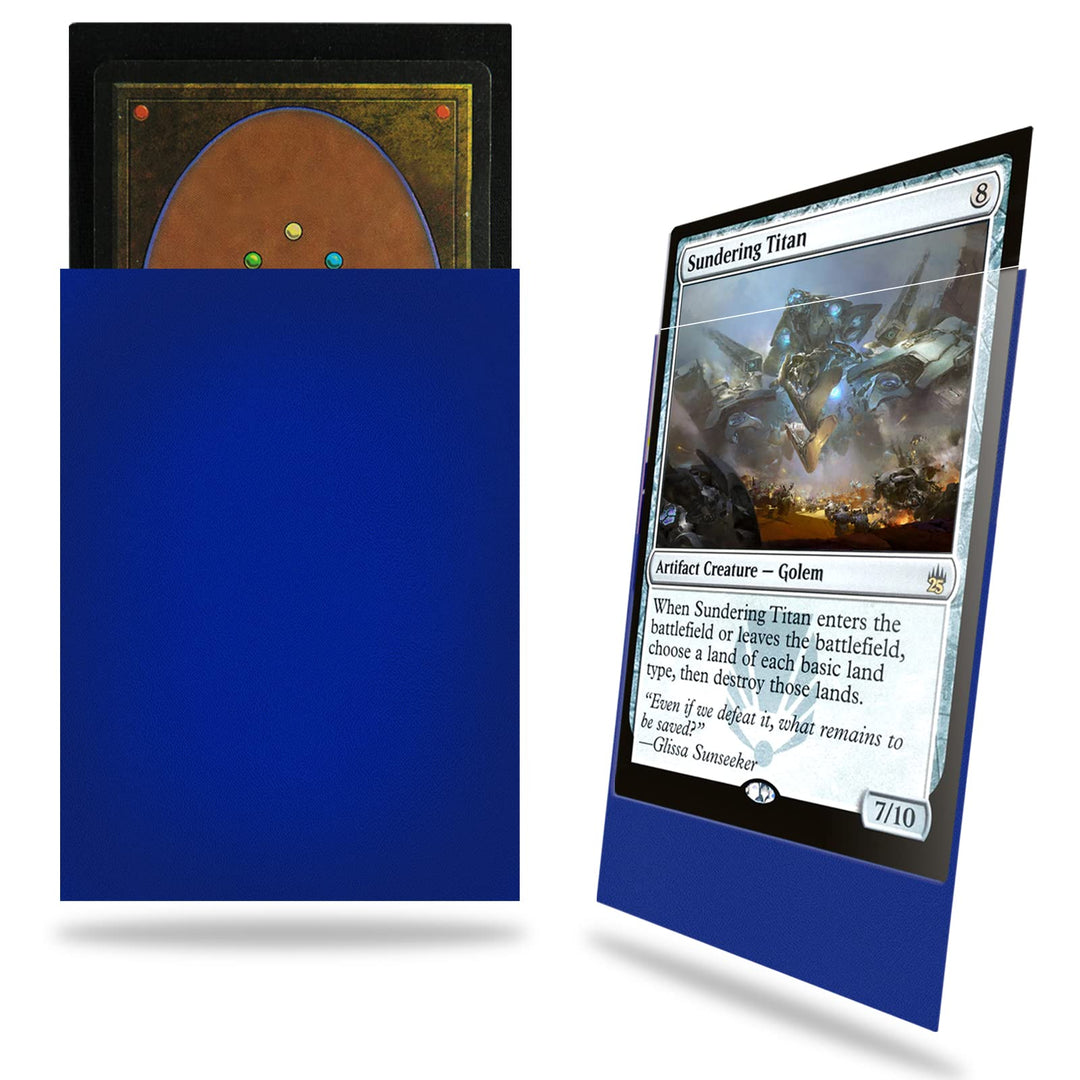 Night Blue MTG Card Sleeves 200 Pack, Standard Card Sleeves Sturdy MTG Sleeves Matte Back Finish, Perfect Shuffling - Protect All Your Trading Cards Collectible Cards by Fabmaker, Never Tear