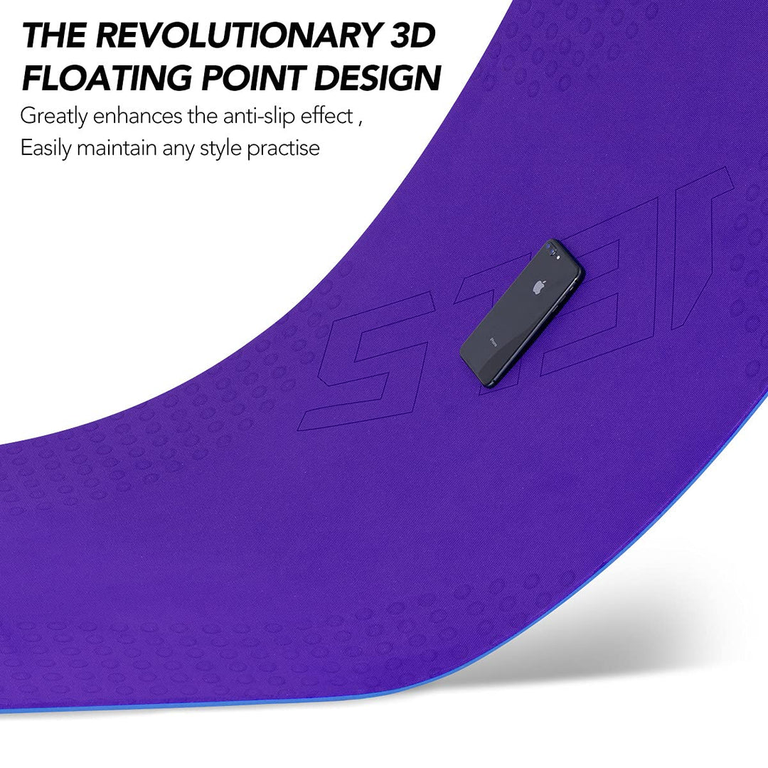JELS Extra Thick Yoga Mat, 1.2/2 inch, Ergonomic 3D Non Slip Design, SGS Certified TPE Material, Yoga Mat for Men Women with Carrying Strap,Exercises Mat for Yoga, Pilates and Floor Workout(72"x26")