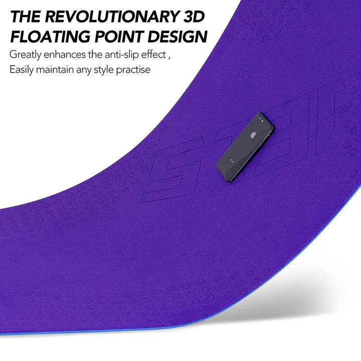 JELS Extra Thick Yoga Mat, 1.2/2 inch, Ergonomic 3D Non Slip Design, SGS Certified TPE Material, Yoga Mat for Men Women with Carrying Strap,Exercises Mat for Yoga, Pilates and Floor Workout(72"x26")