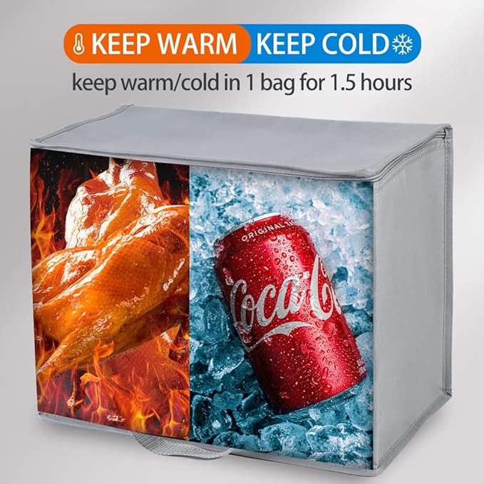 Insulated Reusable Grocery Shopping Bags, 4 Packs