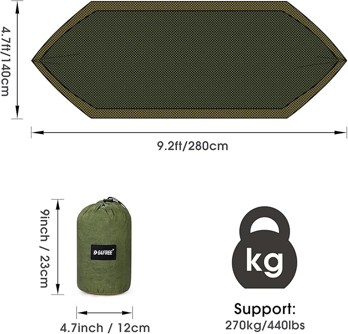 G4Free Large Camping Hammock with Mosquito Net 2 Person Pop-up Parachute Lightweight Hanging Hammocks Tree Straps Swing Bed for Outdoor Backpacking Backyard Hiking