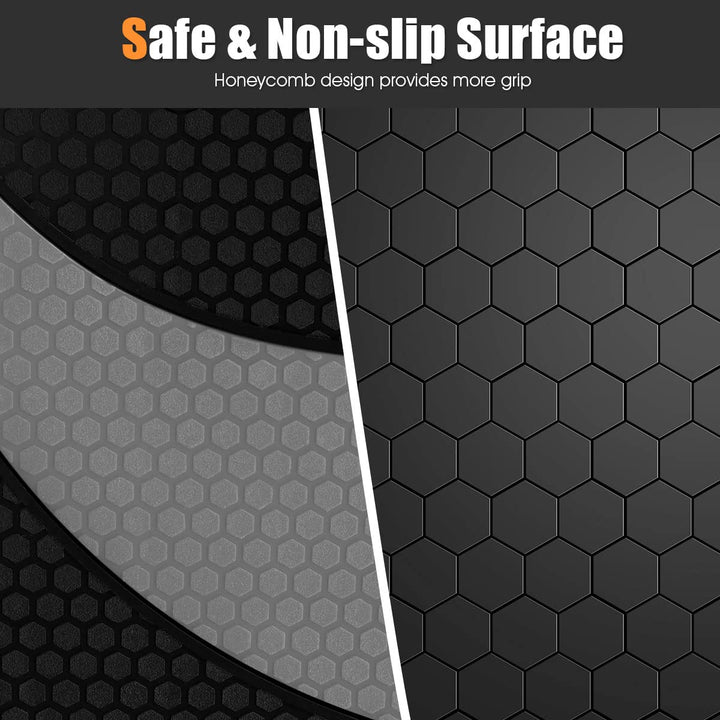 GOPLUS 31" Aerobic Exercise Stepper Deck, Adjustable Fitness Workout Step Platform Trainer with Risers, 4”6”8”Levels Height-Adjustable, for Home Gym and Office (Black+Gray)