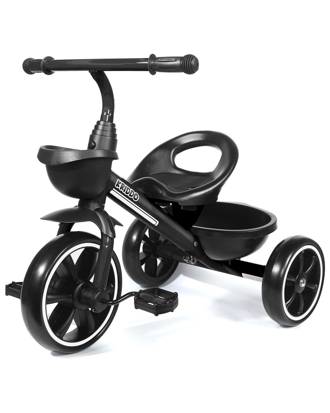 KRIDDO Kids Tricycle for 2-5 Year Olds - Gift for Toddlers - Black