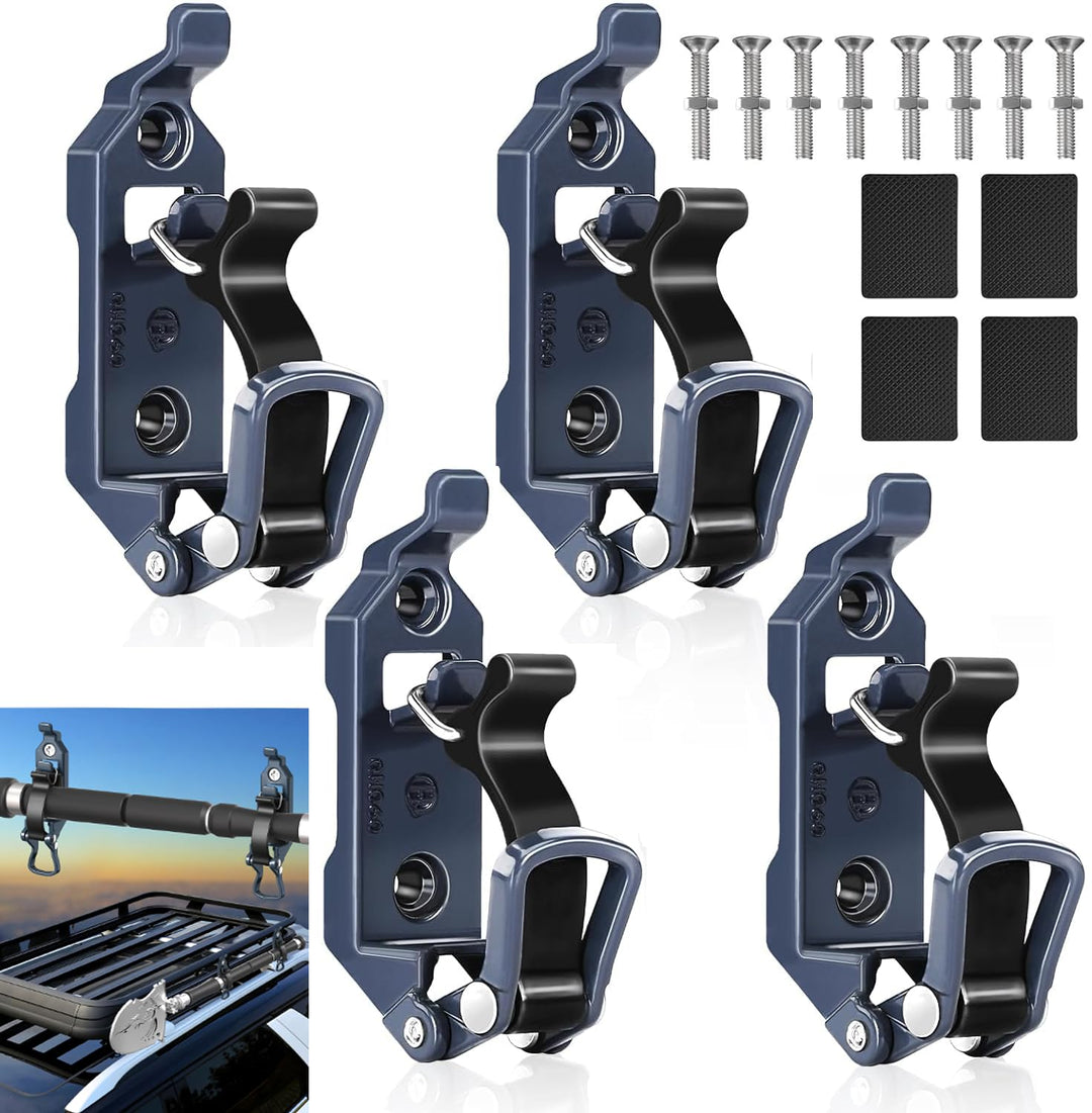 Youlvy Shovel Mount for Roof Rack, Shovel Mount for Truck Bed, Truck Jeep Offroad Roof Rack Axe Shovel Mount, Shovel Holder for Truck & Quick Fist Mount Clamps Fit 0.67" to 1.57" D Tools-Blue 4PCS