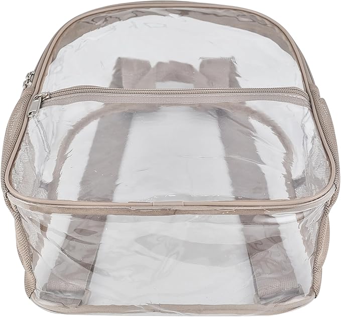 USPECLARE Clear Backpack Stadium Approved 12X11x6, Waterproof Clear Bag Stadium Backpack for Concert Work Sport Event