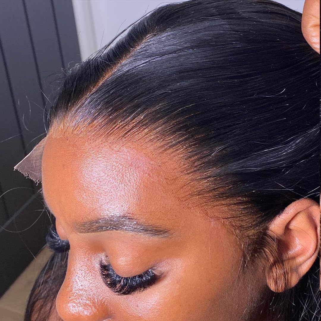 Beeos 13X6 Ultra-Fitted Real Hd Lace Front Wig, 250% Density Body Wave Invisible Lace Pre-Plucked Bleached Knots Natural Black B