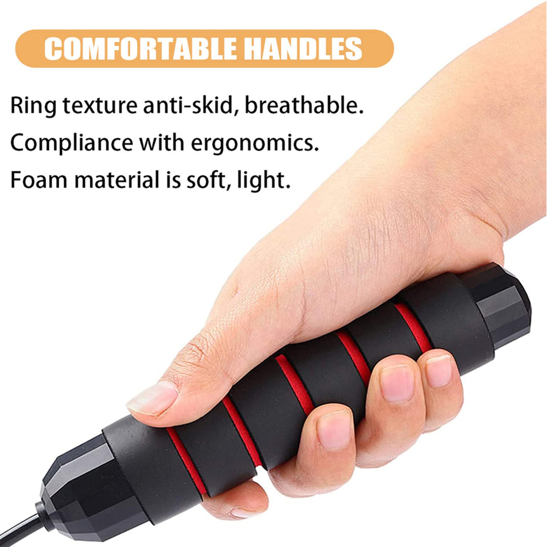 Redify Jump Rope,Jump Ropes for Fitness for Women Men and Kids,Speed Jumping Rope for Workout with Ball Bearings,Adjustable Skipping Rope for Exercise&Slim Body at Home School Gym (Red)