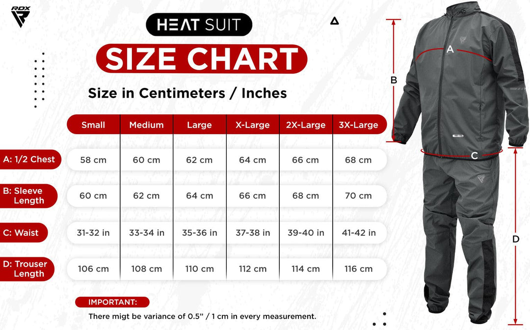RDX Sauna Suit Full Body Heat Sweat Suit, REACH OEKO TEX 100 CERTIFIED, Anti Rip Long Sleeve Tracksuit Top Bottom