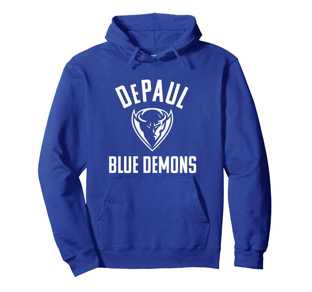 DePaul University Blue Demons Large One Color Pullover Hoodie