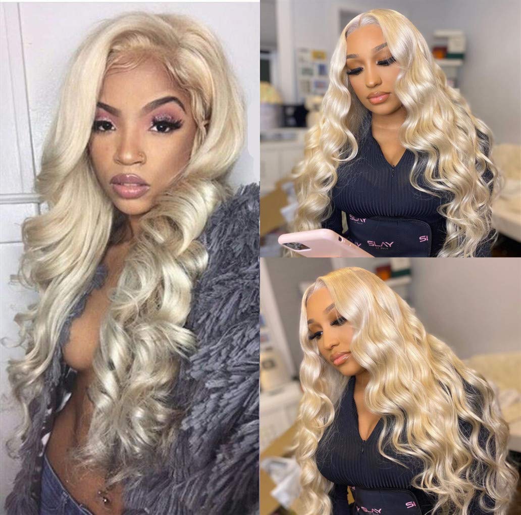613 Blonde Bundles With Closure Brazilian Body Wave 3 Bundles With Closure Blonde Human Hair Bundles With Closure Remy Hair (16