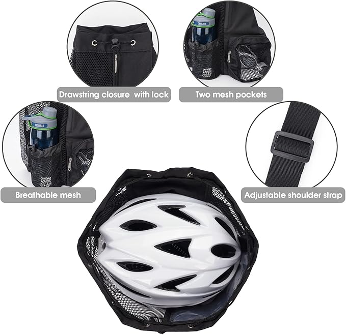 WANDF Swim Bag Mesh Drawstring Backpack with Wet Pocket for Swimming, Gym, and Workout Gear