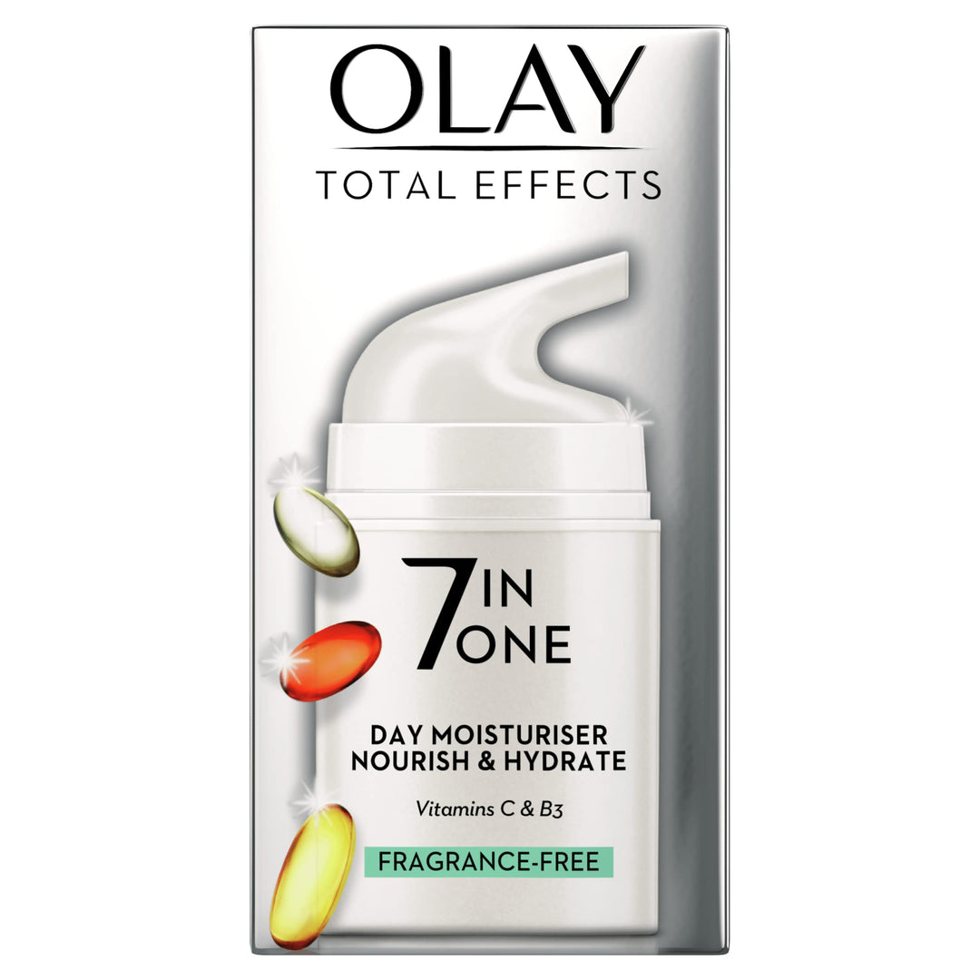 Olay Total Effects 7 In 1 Anti-Ageing Fragrance Free Day Moisturizer For Women, 1.7 Ounce