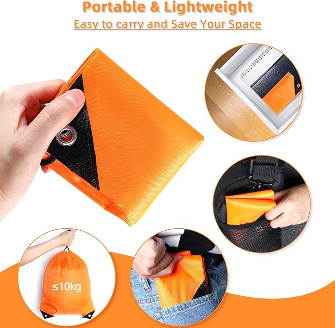 GoodtoU Drawstring Bags Bulk Cinch Backpacks - Nylon Drawstring Backpack Sports String bags 16 Pcs Orange