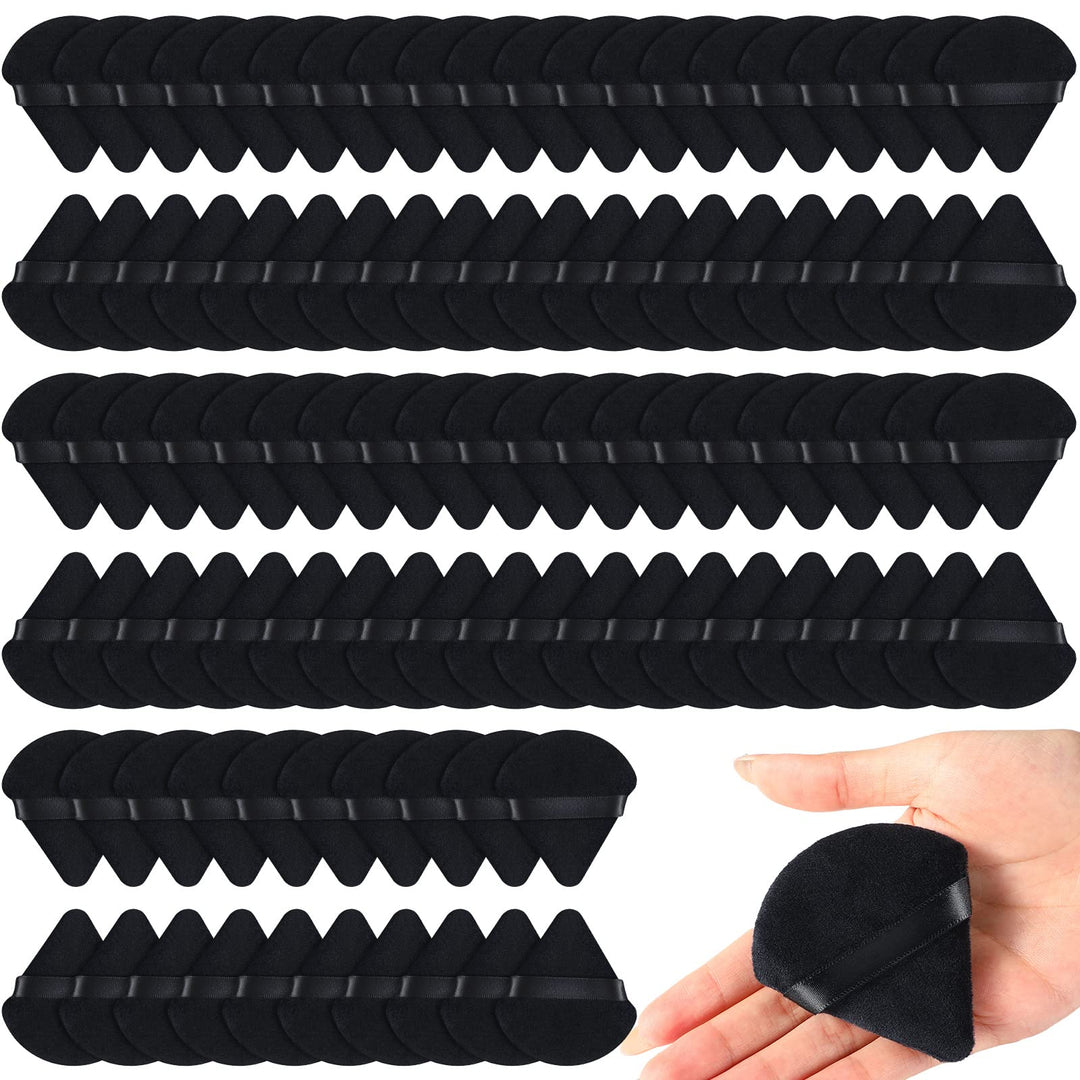 100 Pcs Powder Puff Face Soft Makeup Puff Triangle Powder Puffs For Loose Powder Mineral Powder Body Powder Velour Cosmetic Foun