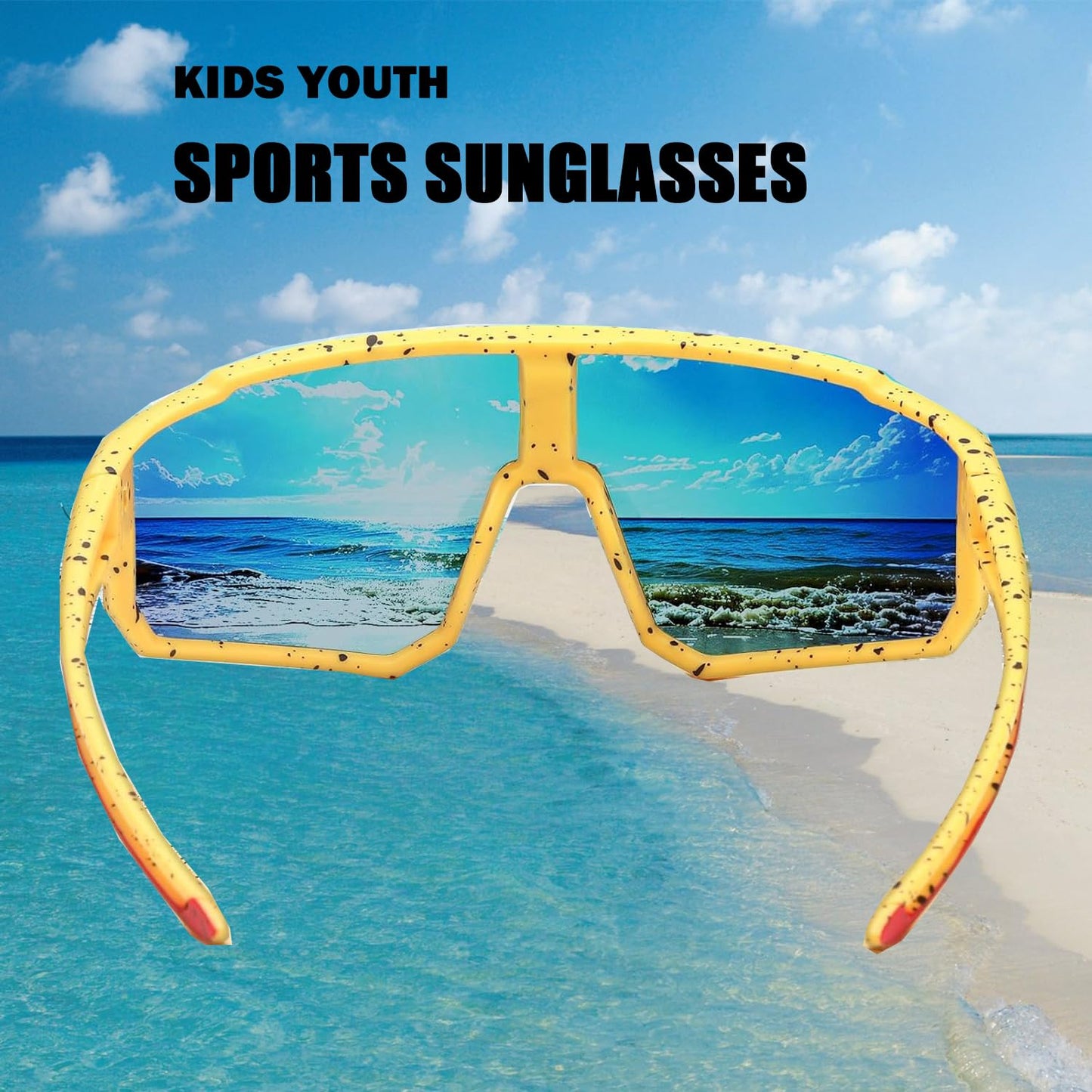Youth Baseball Sunglasses For Boys Girls,UV400 Kids Sports Sunglasses,Cycling glasse Running Golf