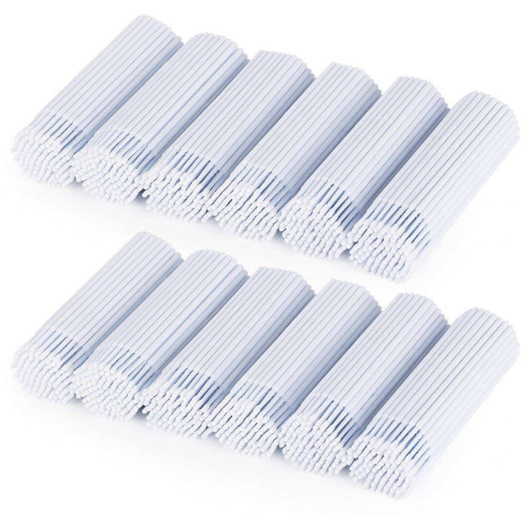 Tbestmax 1200 Pcs Micro Applicator Brush, Micro Swabs, Disposable Eye Lashes Mascara Wands For Eyelash Extension(White)