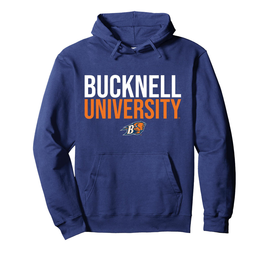 Bucknell University Bison Stacked Pullover Hoodie