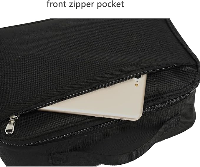 FlowFly Kids Lunch box Insulated Soft Bag Mini Cooler Back to School Thermal Meal Tote Kit for Girls, Boys, Black