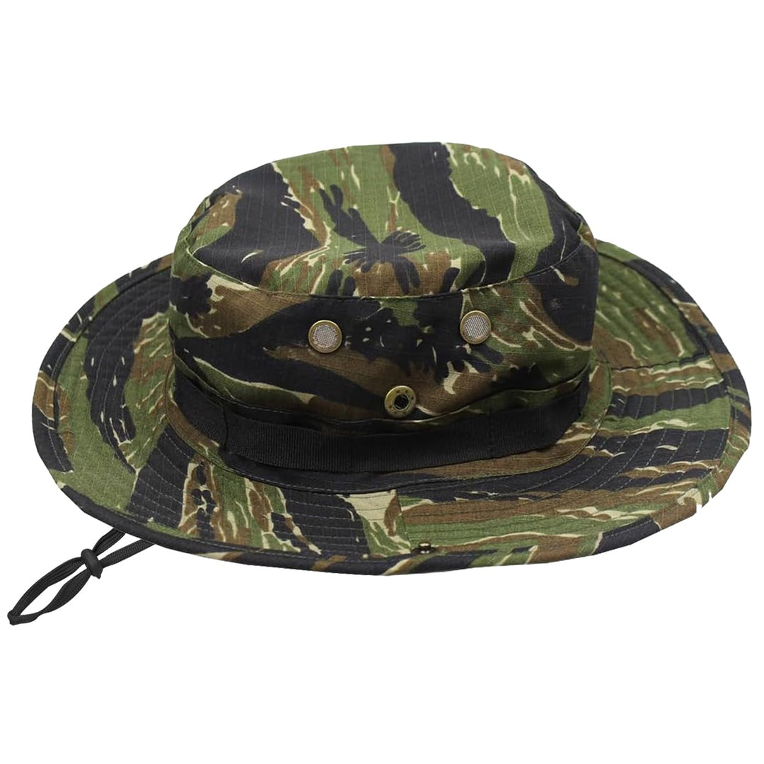 Sun Hats for Men Women Bucket Hat UPF 50+ Boonie Hat Foldable UV Protection Hiking Beach Fishing Summer Safari(1pack-Tiger spot jungle)