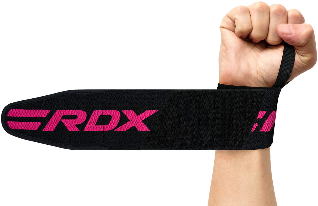 RDX Wrist Wraps for Weightlifting (Pair), IPL USPA Approved, Elasticated 18” Cotton Straps Support with Thumb Loop, Gym Wrap for Weight Lifting Powerlifting Competition Strength Training Bodybuilding
