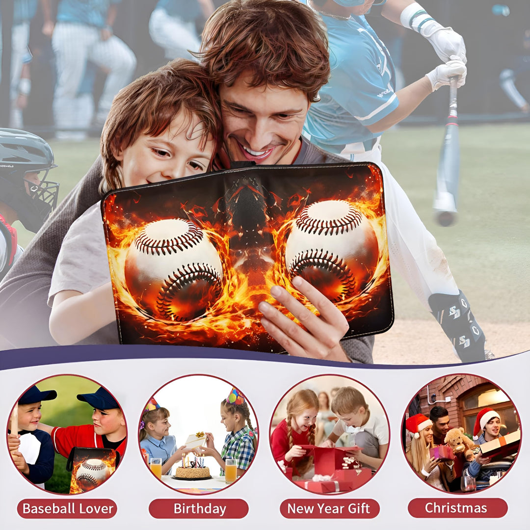 Baseball Card Binder 4 Pocket, 440 Sleeves Baseball Binder for Trading Cards Collection, Baseball Card Organizer, 3 Ring Storage Book, Small Trading Card Album Mini Case, Collector Sports Cards Holder