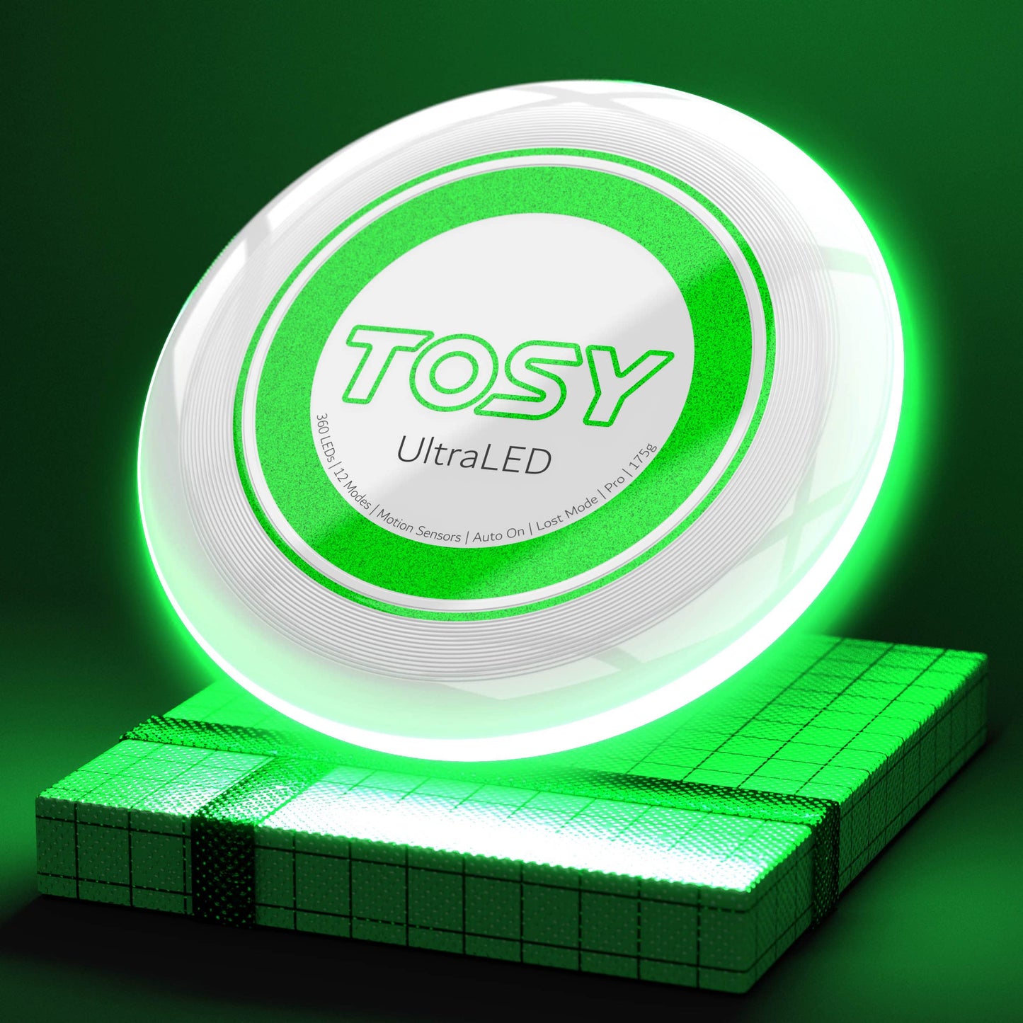 TOSY Flying Disc - 16 Million Color RGB or 36 or 360 LEDs, Extremely Bright, Smart Modes, Auto Light Up, Rechargeable, Birthday Gift, Easter Basket Stuffers for Men/Boys/Teens/Kids, 175g frisbee