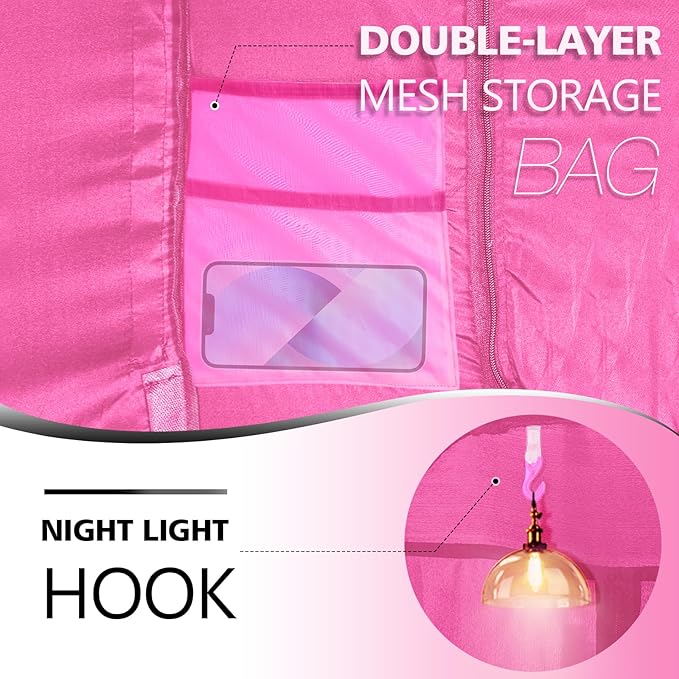 Bed Tent Bed Canopy Twin Size Tents for Adult and Kids- Original Design Portable Dream Tent Indoor Sleeping Tents 80% Blackout with 3 Doors Breathable Big Space Tents