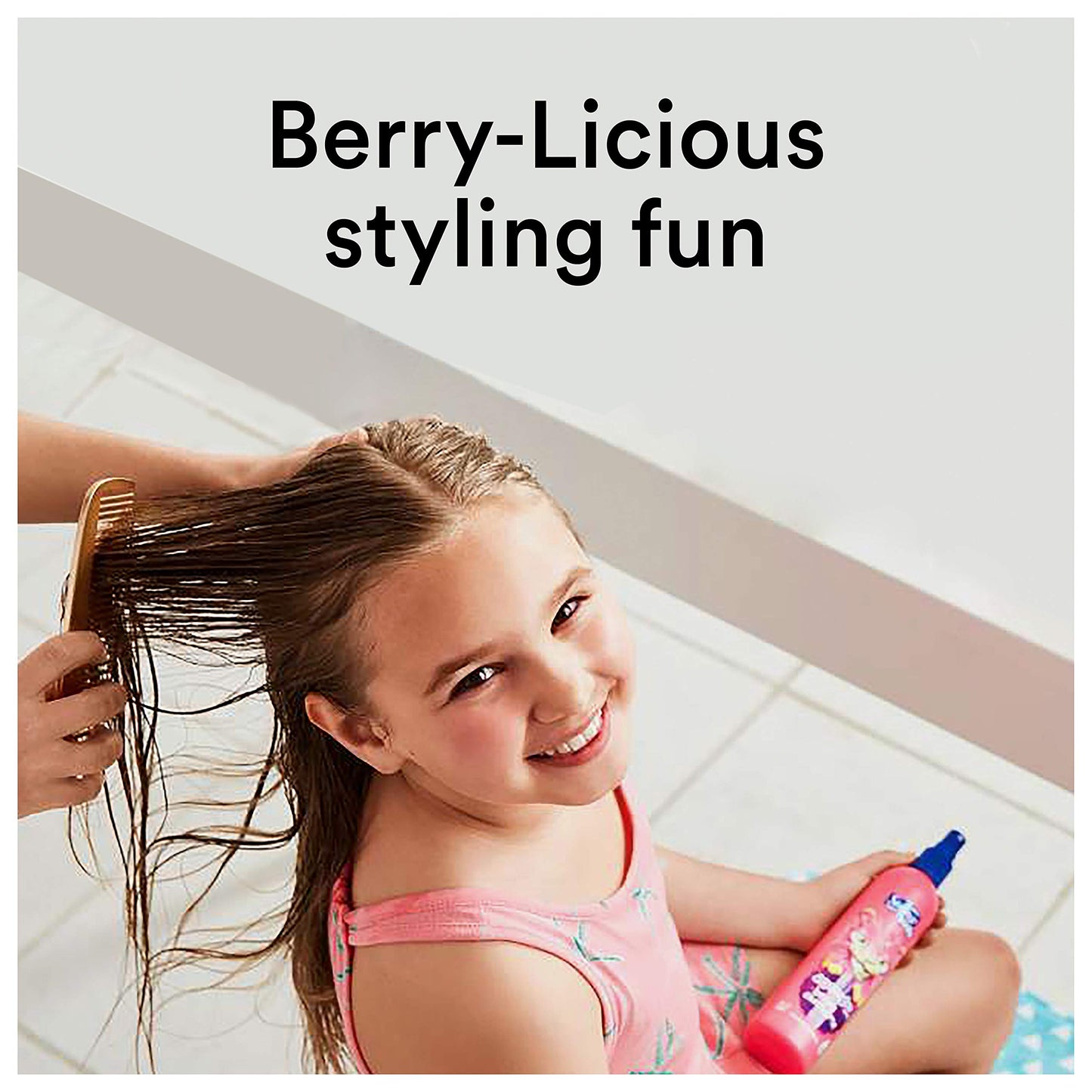 Suave Kids Detangler Spray For Tear-Free Styling, Berry Awesome Dermatologist-Tested Hair Detangler Formula 10 oz