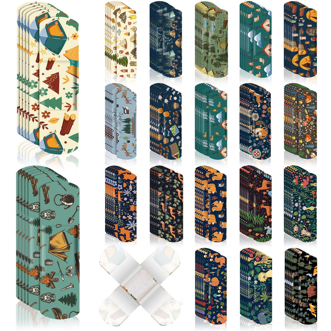 Panelee 120 Pcs Kids Bandages Bulk Cute Cartoon Flexible Bandages Waterproof Breathable Bandages Strip Protect Cuts and Scrapes for Girls Boys Children Toddlers (Wild Style)