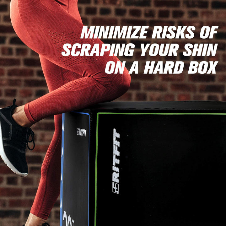 RitFit 3 in 1 Extra Firm Soft Plyo Box 440lb Weight Capacity 30”x 24”x 20”-A Large