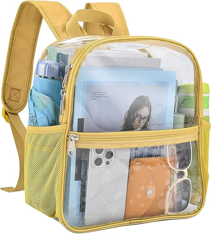 USPECLARE Clear Backpack for Stadium Approved 12×6×12, Water proof Clear Bag for Stadium Events and Concert Work Sport Event