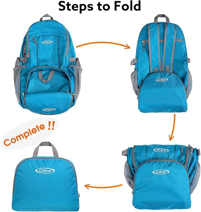 G4Free 40L Lightweight Packable Hiking Backpack, Waterproof Travel Daypack
