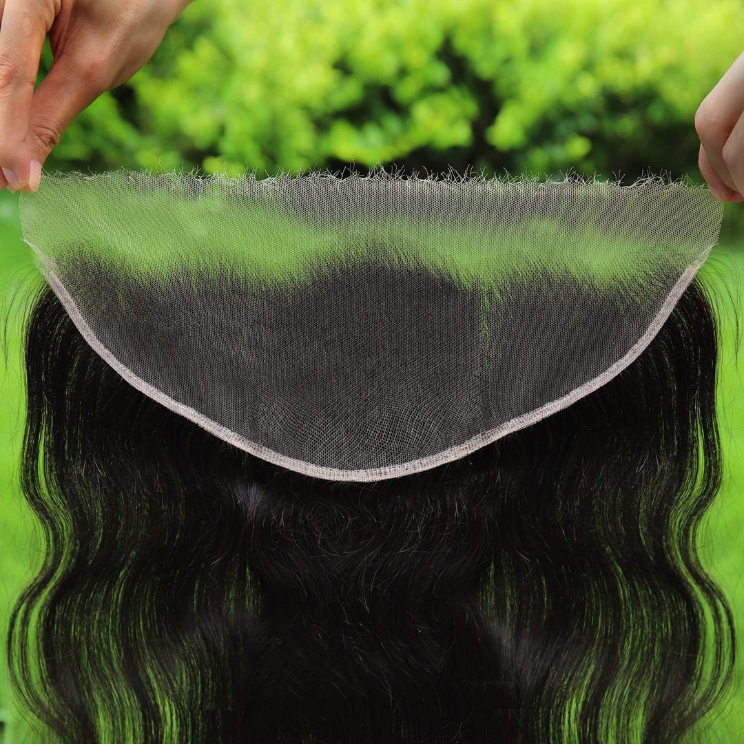 Beeos 13X6 Skinlike Real Hd Lace Frontal Only, Body Wave 0.10Mm Ultra Thin Hd Lace Frontal Clean Pre Plucked Natural Hairline Bl