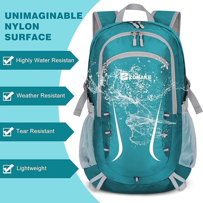 ZOMAKE Lightweight Packable Backpack 35L, Foldable Backpacks Water Resistant Collapsible Light Daypack for Hiking