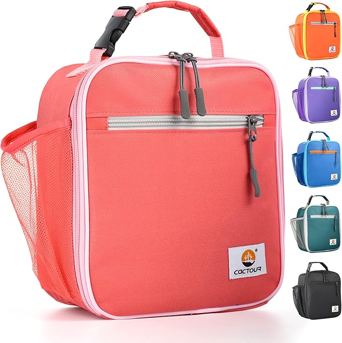 Lunch Box Kids,Premium Insulated Lunch Bag for Girls Boys,Soft Bag Mini Cooler Back to School Thermal Reusable Lunch Bag for Work School Picnic (Pink)