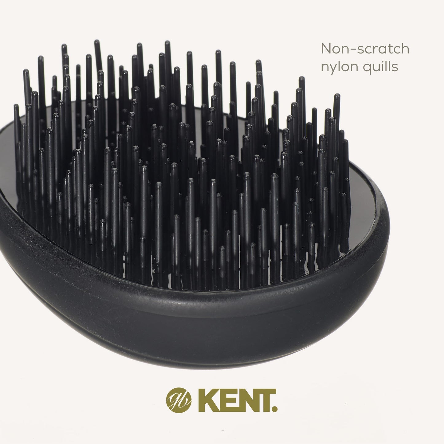 Kent PMB Black Pebble Scalp Massager Shampoo Brush, Shower and Travel Size Detangling Brush - Scalp Scrubber for Dandruff and Kids Hair Detangler - Hairbrush for Tangles