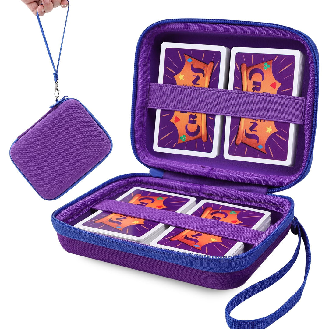 tombert Carrying case for PTCG Trading Cards Hard-Shell Storage Box fits Magic MTG Cards and PTCG, Holds 300+ Cards(purple)