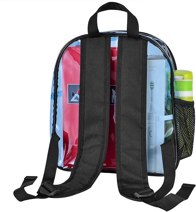 USPECLARE Clear Backpack for Stadium Approved 12×6×12, Water proof Clear Bag for Stadium Events and Concert Work Sport Event