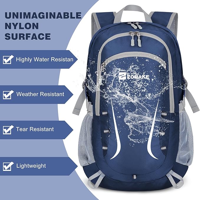 ZOMAKE Lightweight Packable Backpack 35L, Foldable Backpacks Water Resistant Collapsible Light Daypack for Hiking